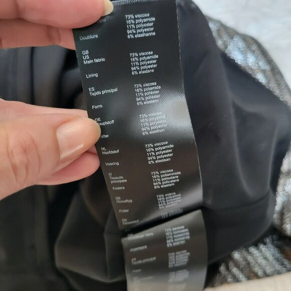 NWT Maje Ralery Mini Dress Argent Women's Striped Metallic Long Sleeve - Size 4 - Picture 11 of 12